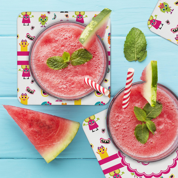 Girly Monsters Coaster Set - LIFESTYLE