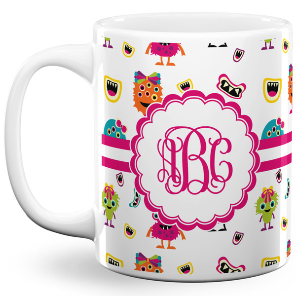 Custom Girly Monsters 11 Oz Coffee Mug - White (Personalized)