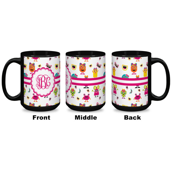 Girly Monsters Coffee Mug - 15 oz - Black APPROVAL