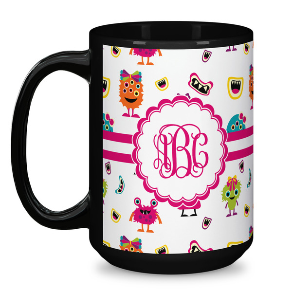 Girly Monsters Coffee Mug - 15 oz - Black