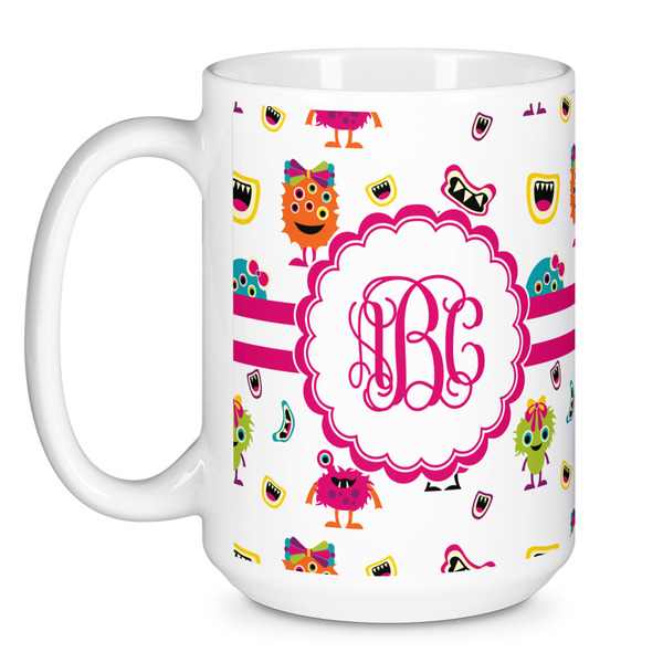 Girly Monsters Coffee Mug - 15 oz - White