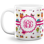 Girly Monsters 20 Oz Coffee Mug - White (Personalized)