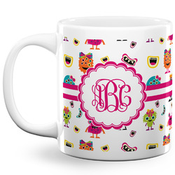 Girly Monsters 20 Oz Coffee Mug - White (Personalized)