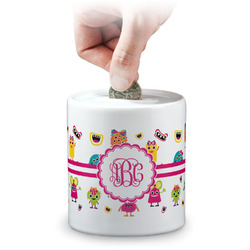 Girly Monsters Coin Bank (Personalized)