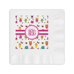 Girly Monsters Coined Cocktail Napkins (Personalized)
