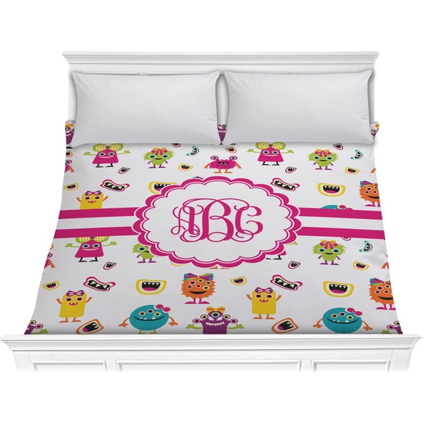 Custom Girly Monsters Comforter - King (Personalized)