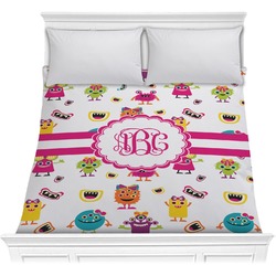 Girly Monsters Comforter - Full / Queen (Personalized)
