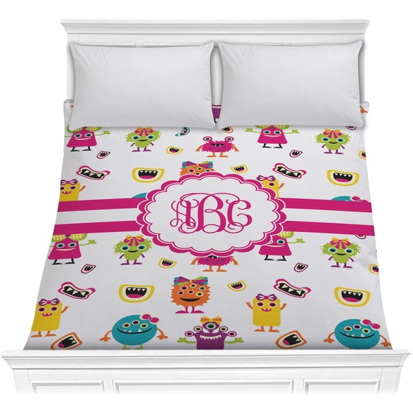 Custom Girly Monsters Comforter - Full / Queen (Personalized)