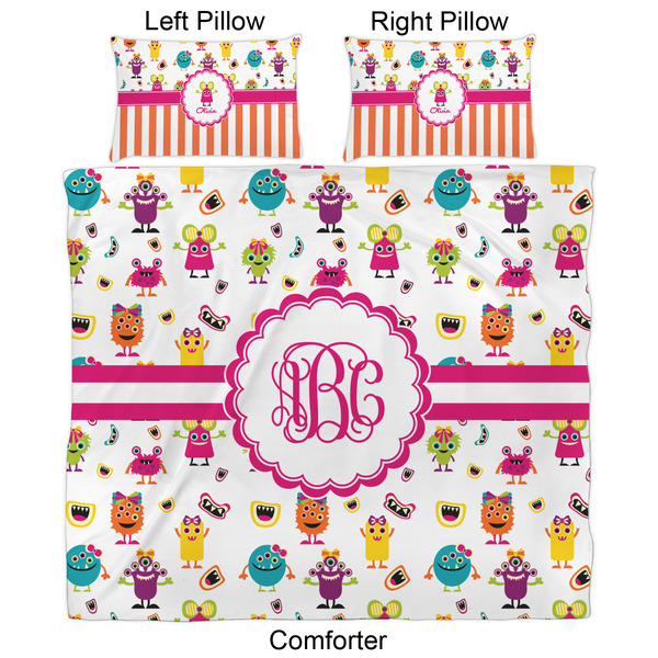 Girly Monsters Comforter Set - King - Approval