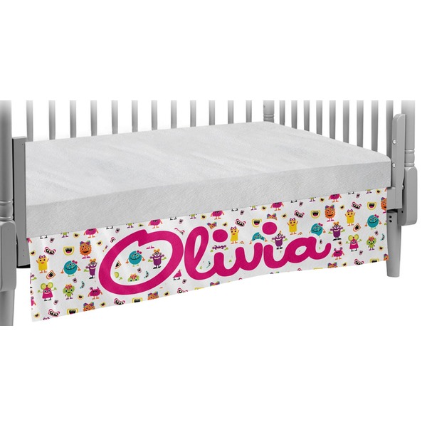 Custom Girly Monsters Crib Skirt (Personalized)