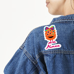 Girly Monsters Twill Iron On Patch - Custom Shape - Large (Personalized)