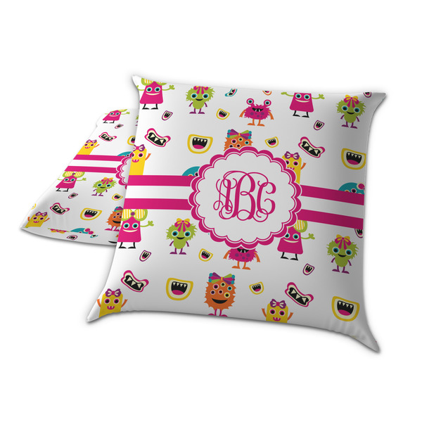 Girly Monsters Decorative Pillow Case - TWO