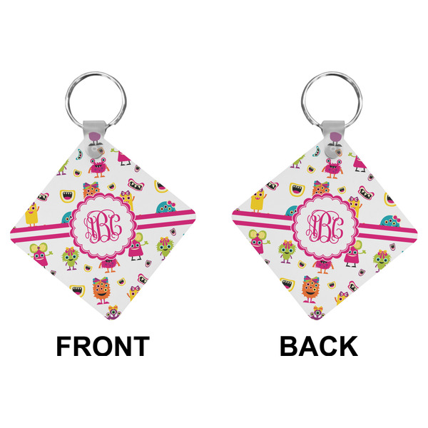 Girly Monsters Diamond Keychain (Front + Back)