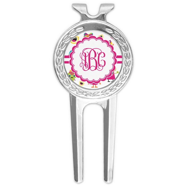 Custom Girly Monsters Golf Divot Tool & Ball Marker (Personalized)