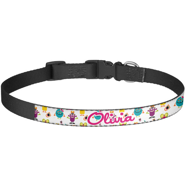 Custom Girly Monsters Dog Collar - Large (Personalized)