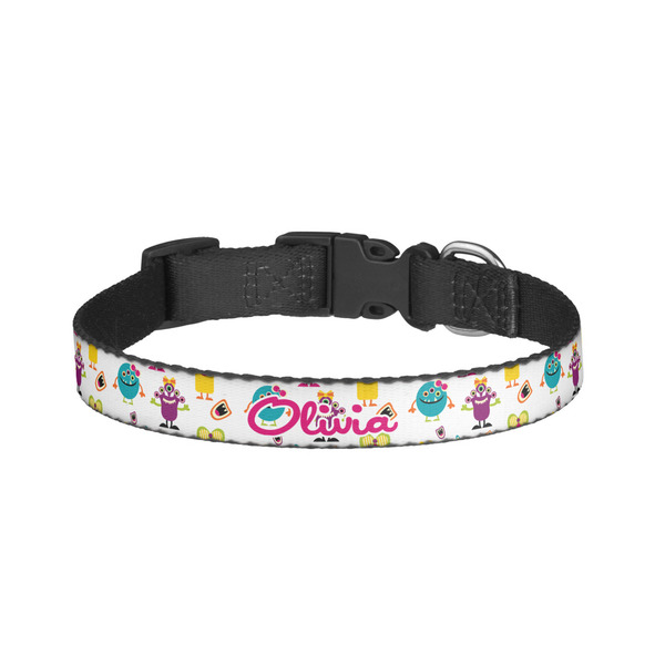 Custom Girly Monsters Dog Collar - Small (Personalized)