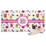 Girly Monsters Dog Towel (Personalized)
