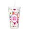 Girly Monsters Double Wall Tumbler with Straw