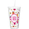 Girly Monsters Double Wall Tumbler with Straw (Personalized)