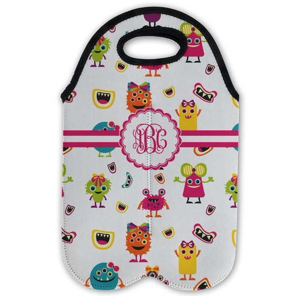 Girly Monsters Double Wine Tote - Flat (new)