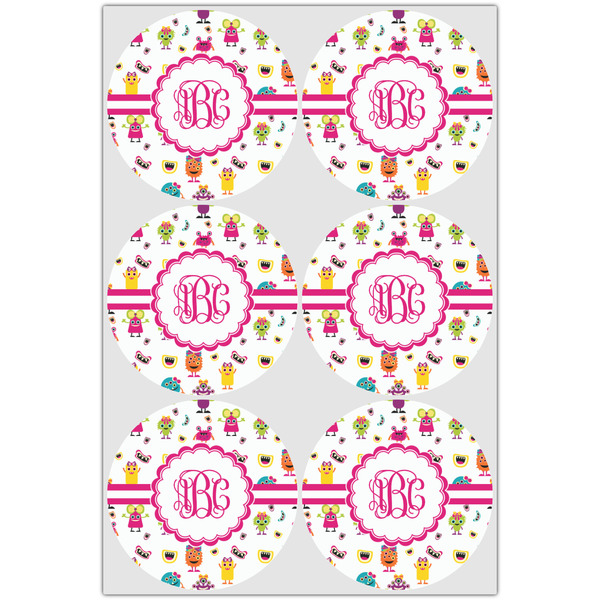 Girly Monsters Drink Topper - XLarge - Set of 6