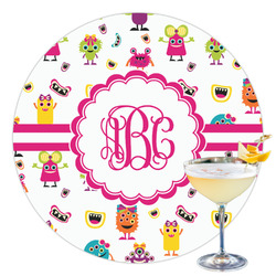 Girly Monsters Printed Drink Topper - 3.5" (Personalized)