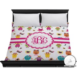 Girly Monsters Duvet Cover - King (Personalized)