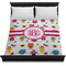 Girly Monsters Duvet Cover - Queen - On Bed - No Prop