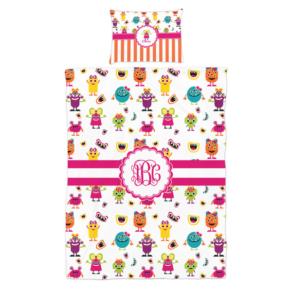Girly Monsters Duvet Cover Set - Twin - Alt Approval