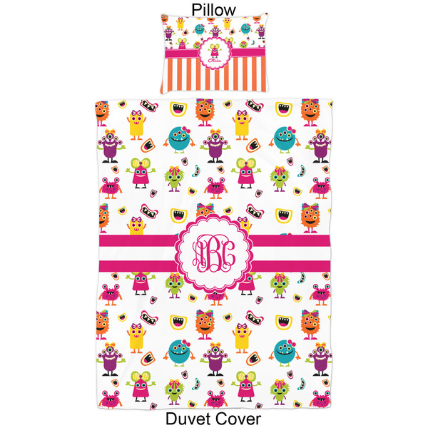 Girly Monsters Duvet Cover Set - Twin - Approval