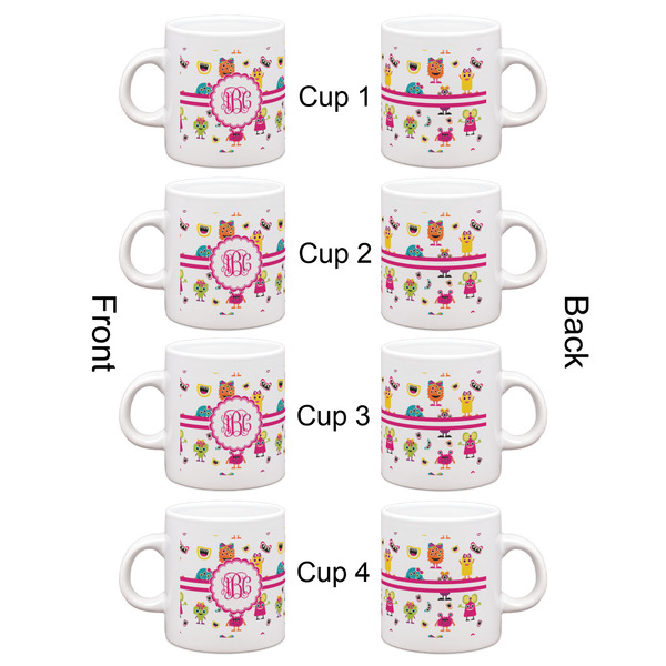 Girly Monsters Espresso Cup Set of 4 - Apvl