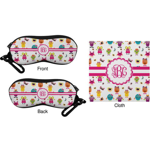 Girly Monsters Eyeglass Case & Cloth (Approval)