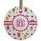 Girly Monsters Frosted Glass Ornament - Round