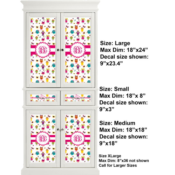 Girly Monsters Full Cabinet (Show Sizes)