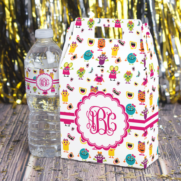 Girly Monsters Gable Favor Box - In Context