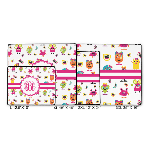 Girly Monsters Gaming Mats - SIZE CHART