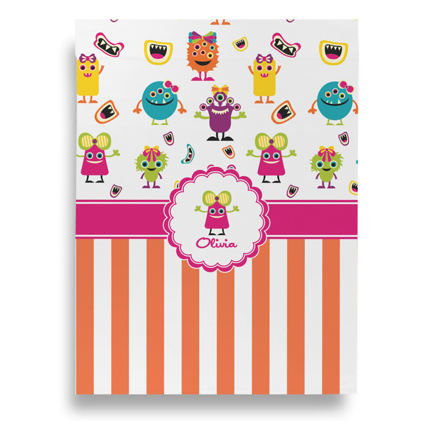 Girly Monsters Garden Flags - Large - Double Sided - BACK