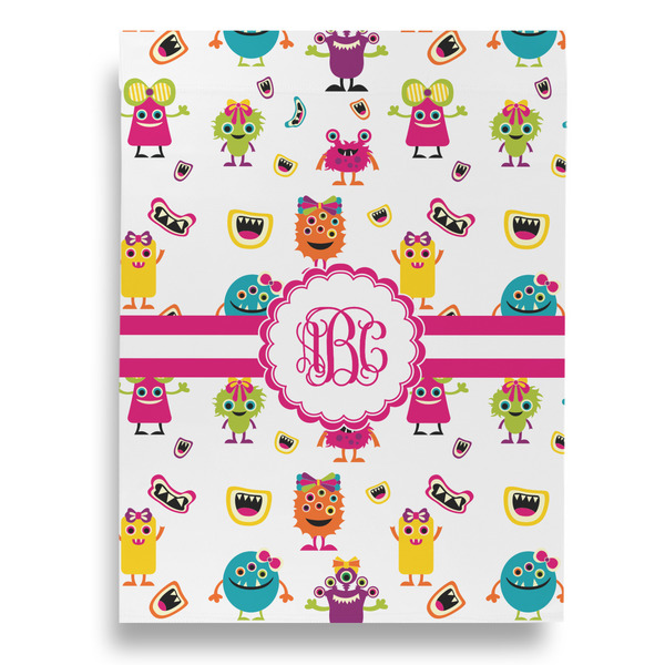 Girly Monsters Garden Flags - Large - Double Sided - FRONT