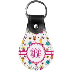 Girly Monsters Genuine Leather  Keychains (Personalized)