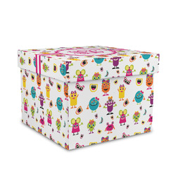 Girly Monsters Gift Box with Lid - Canvas Wrapped - Medium (Personalized)