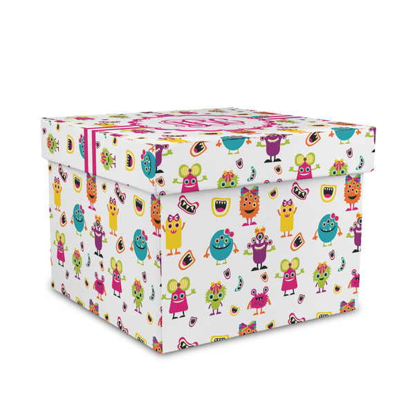 Custom Girly Monsters Gift Box with Lid - Canvas Wrapped - Medium (Personalized)