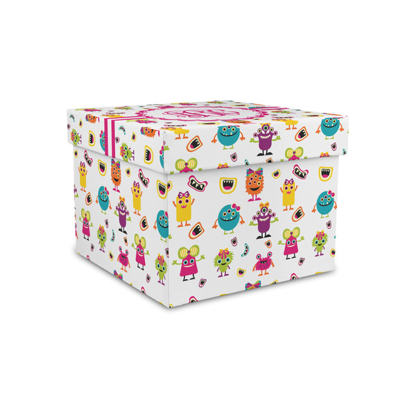 Girly Monsters Gift Boxes with Lid - Canvas Wrapped - Small - Front/Main