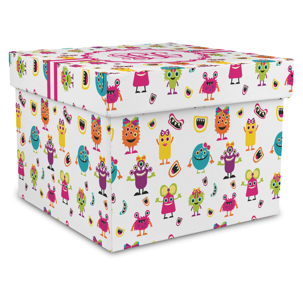 Custom Girly Monsters Gift Box with Lid - Canvas Wrapped - XX-Large (Personalized)