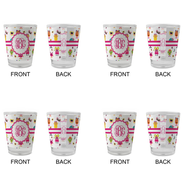 Girly Monsters Glass Shot Glass - Standard - Set of 4 - APPROVAL