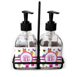 Girly Monsters Glass Soap & Lotion Bottle Set (Personalized)