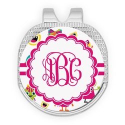 Girly Monsters Golf Ball Marker - Hat Clip - Silver
