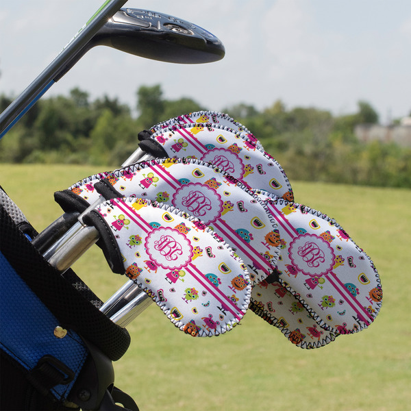 Custom Girly Monsters Golf Club Iron Cover - Set of 9 (Personalized)