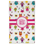 Girly Monsters Golf Towel - Poly-Cotton Blend - Large w/ Monograms