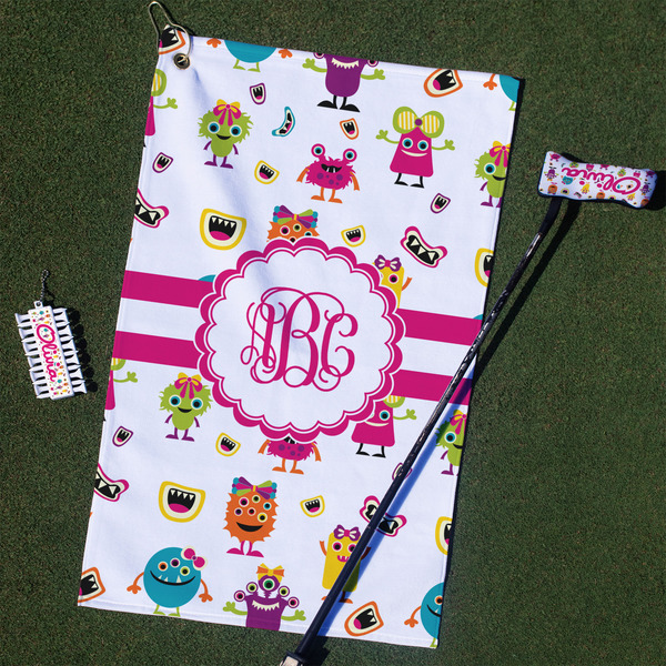Custom Girly Monsters Golf Towel Gift Set (Personalized)
