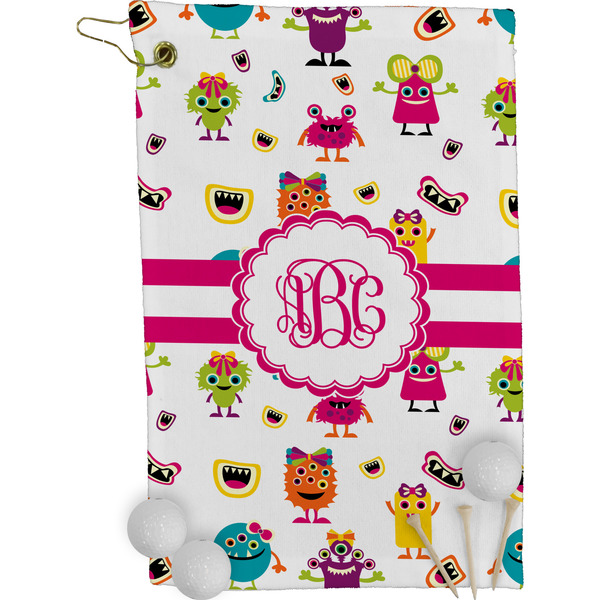 Girly Monsters Golf Towel (Personalized)